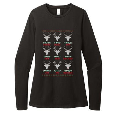 Funny Deer Hunting Christmas Hunters All Of SantaS Reindeer Gift Womens CVC Long Sleeve Shirt