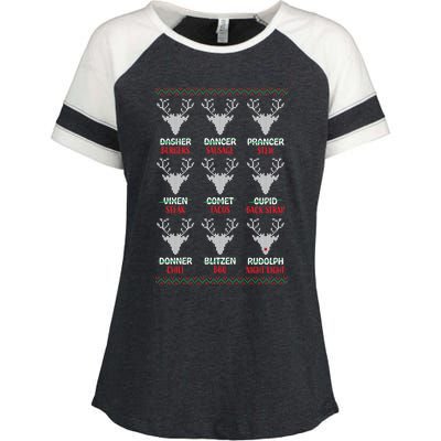 Funny Deer Hunting Christmas Hunters All Of SantaS Reindeer Gift Enza Ladies Jersey Colorblock Tee