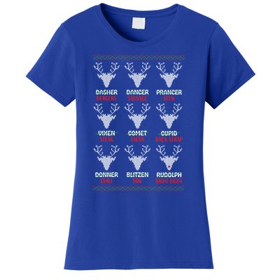 Funny Deer Hunting Christmas Hunters All Of SantaS Reindeer Gift Women's T-Shirt