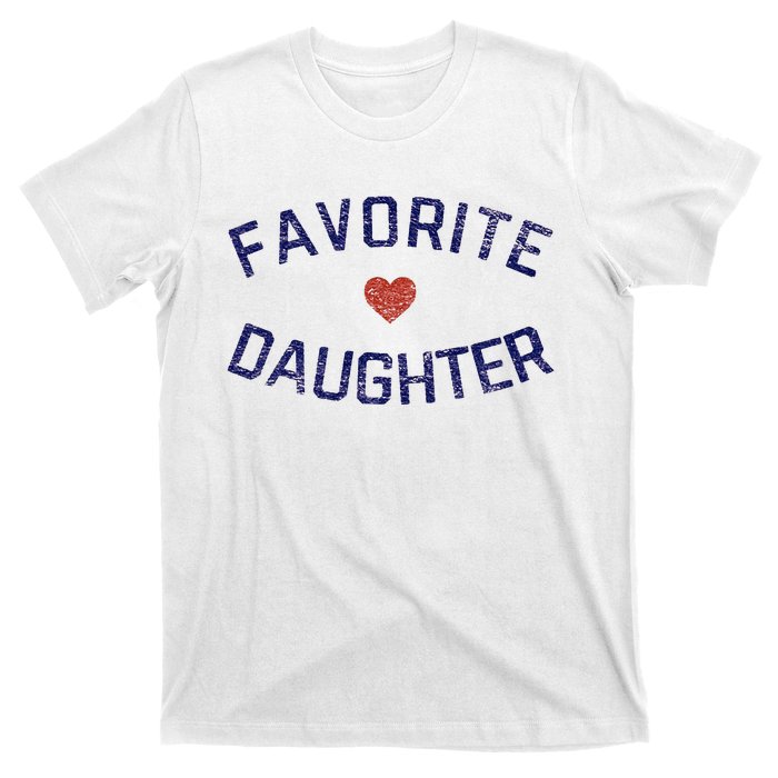 Favorite Daughter Heart Distressed Vintage Faded Classic T-Shirt