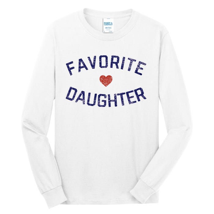 Favorite Daughter Heart Distressed Vintage Faded Classic Tall Long Sleeve T-Shirt