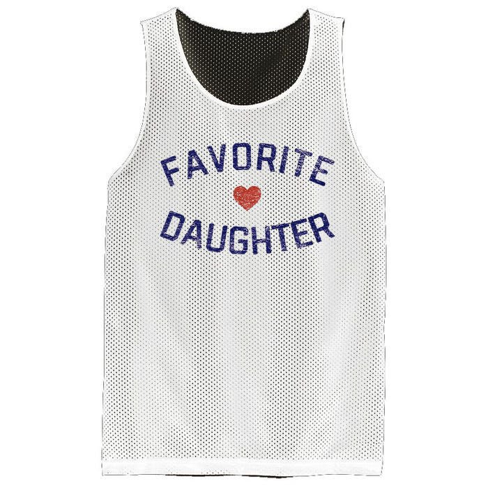 Favorite Daughter Heart Distressed Vintage Faded Classic Mesh Reversible Basketball Jersey Tank