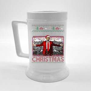 Funny DaddyS Home Trump Ugly Christmas Sweater Xmas Pajamas Beer Stein