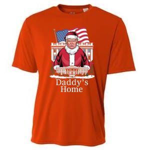 Funny DaddyS Home Trump Christmas 2024 Trump Santa 2024 Gift Cooling Performance Crew T-Shirt