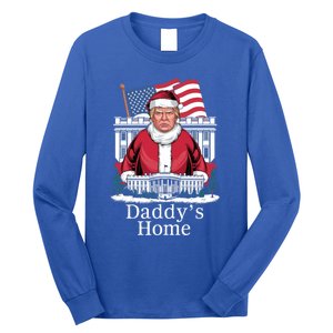 Funny DaddyS Home Trump Christmas 2024 Trump Santa 2024 Gift Long Sleeve Shirt