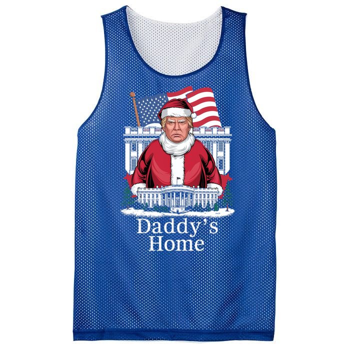 Funny DaddyS Home Trump Christmas 2024 Trump Santa 2024 Gift Mesh Reversible Basketball Jersey Tank