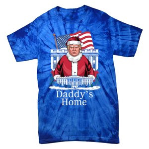 Funny DaddyS Home Trump Christmas 2024 Trump Santa 2024 Gift Tie-Dye T-Shirt