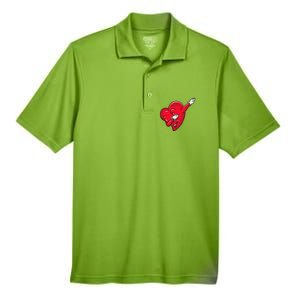 Funny Dabbing Heart Valentines Giftgifthip Hop Dance Funny Gift Men's Origin Performance Pique Polo