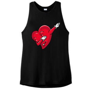 Funny Dabbing Heart Valentines Giftgifthip Hop Dance Funny Gift Ladies PosiCharge Tri-Blend Wicking Tank