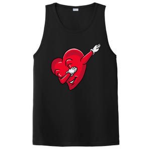 Funny Dabbing Heart Valentines Giftgifthip Hop Dance Funny Gift PosiCharge Competitor Tank