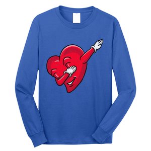 Funny Dabbing Heart Valentines Giftgifthip Hop Dance Funny Gift Long Sleeve Shirt