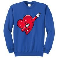 Funny Dabbing Heart Valentines Giftgifthip Hop Dance Funny Gift Sweatshirt