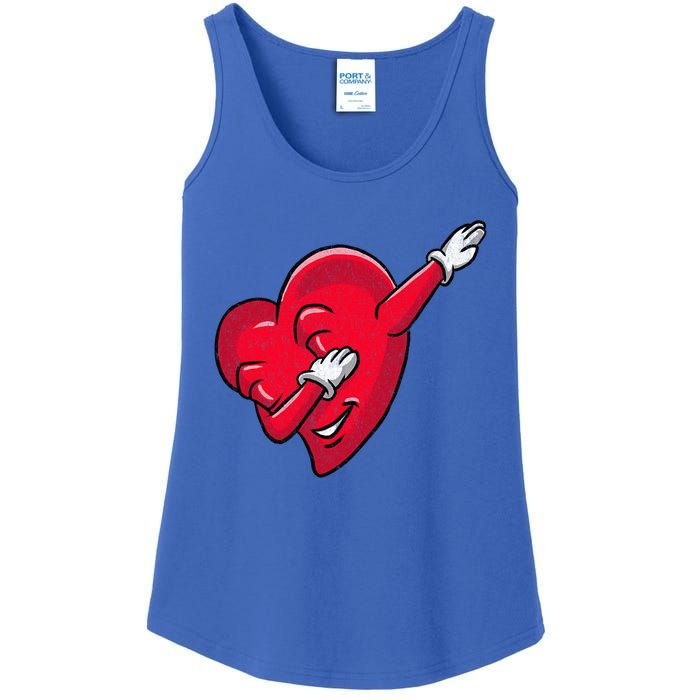 Funny Dabbing Heart Valentines Giftgifthip Hop Dance Funny Gift Ladies Essential Tank