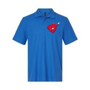 Funny Dabbing Heart Valentines Giftgifthip Hop Dance Funny Gift Softstyle Adult Sport Polo