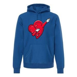 Funny Dabbing Heart Valentines Giftgifthip Hop Dance Funny Gift Premium Hoodie