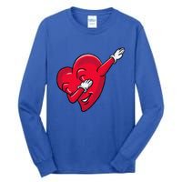 Funny Dabbing Heart Valentines Giftgifthip Hop Dance Funny Gift Tall Long Sleeve T-Shirt