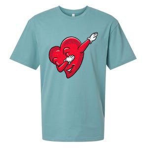 Funny Dabbing Heart Valentines Giftgifthip Hop Dance Funny Gift Sueded Cloud Jersey T-Shirt