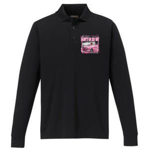 Funny Daddys Home Trump Pink 2024 Take America Back 2024 Performance Long Sleeve Polo