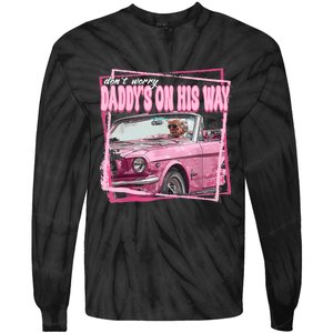 Funny Daddys Home Trump Pink 2024 Take America Back 2024 Tie-Dye Long Sleeve Shirt