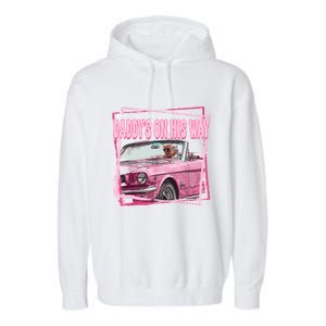 Funny Daddys Home Trump Pink 2024 Take America Back 2024 Garment-Dyed Fleece Hoodie