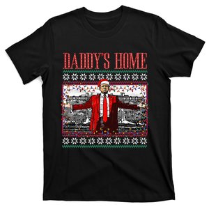 Funny DaddyS Home Trump Ugly Christmas Sweater Xmas Pajamas T-Shirt