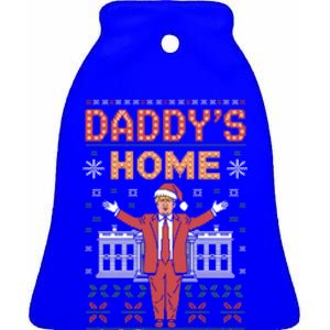 Funny DaddyS Home Trump Christmas Celebration Style Gift Ceramic Bell Ornament