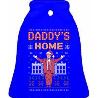 Funny DaddyS Home Trump Christmas Celebration Style Gift Ceramic Bell Ornament