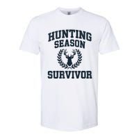 Funny Deer Hunting Season Survivor Vintage Softstyle CVC T-Shirt