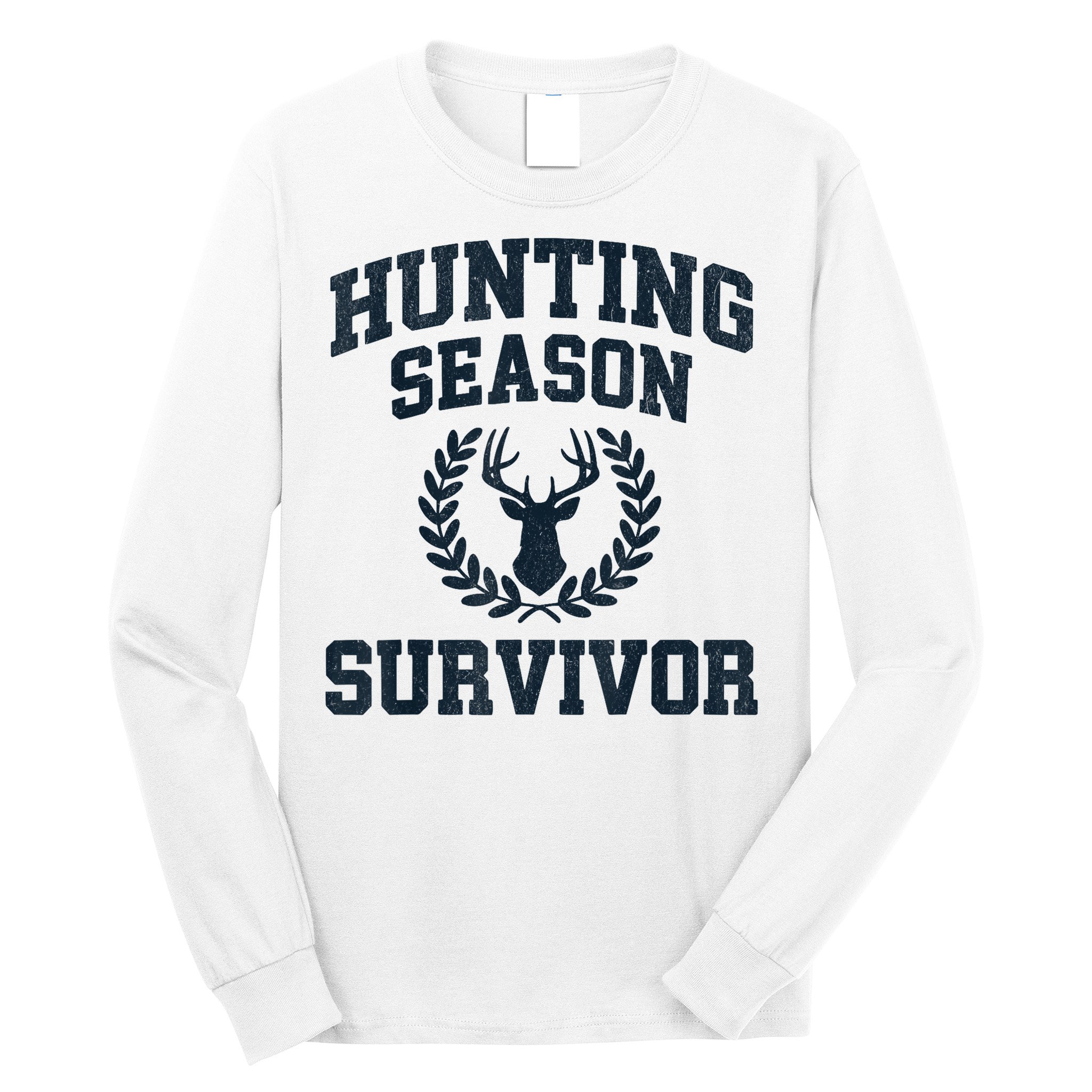 Funny Deer Hunting Season Survivor Vintage Long Sleeve Shirt