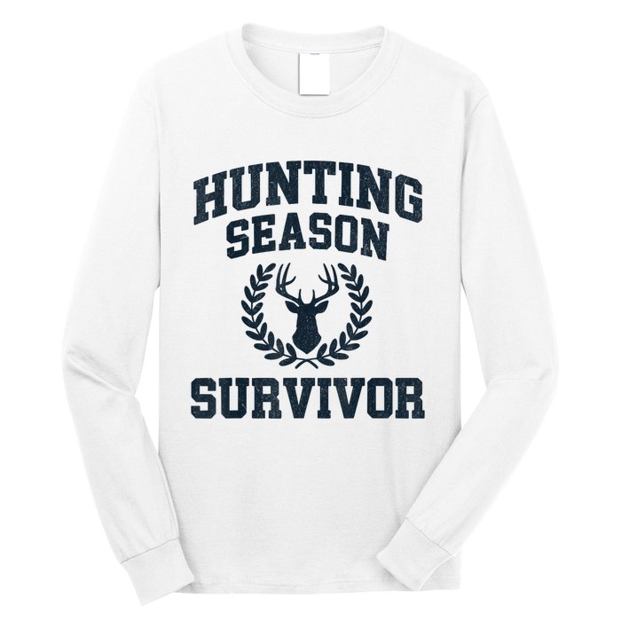 Funny Deer Hunting Season Survivor Vintage Long Sleeve Shirt