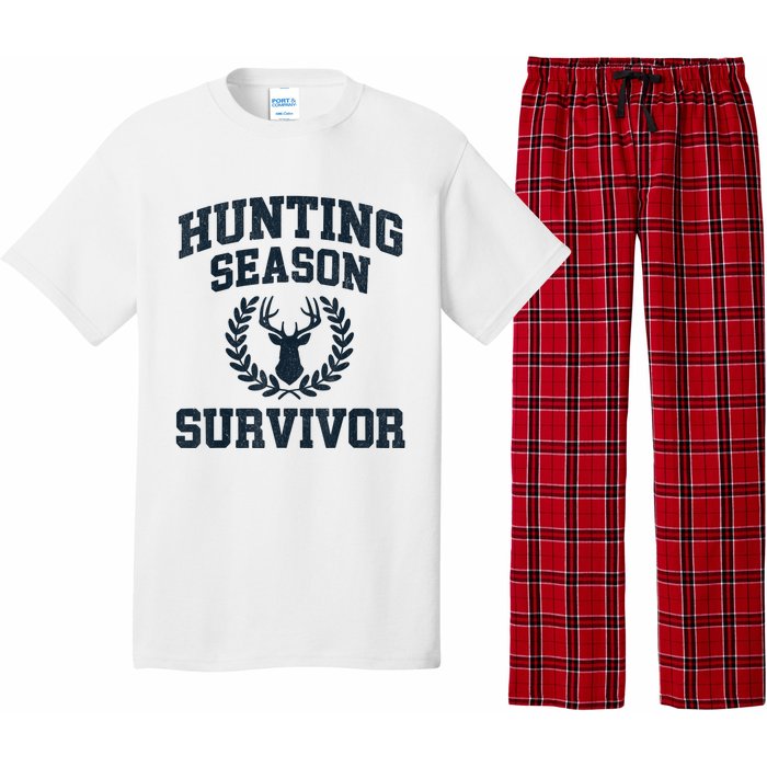 Funny Deer Hunting Season Survivor Vintage Pajama Set