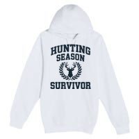 Funny Deer Hunting Season Survivor Vintage Premium Pullover Hoodie