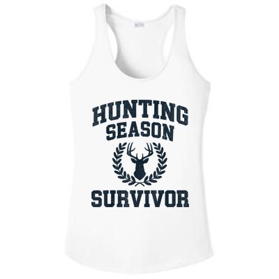 Funny Deer Hunting Season Survivor Vintage Ladies PosiCharge Competitor Racerback Tank