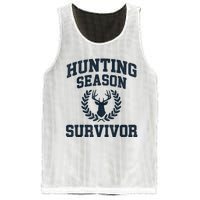 Funny Deer Hunting Season Survivor Vintage Mesh Reversible Basketball Jersey Tank