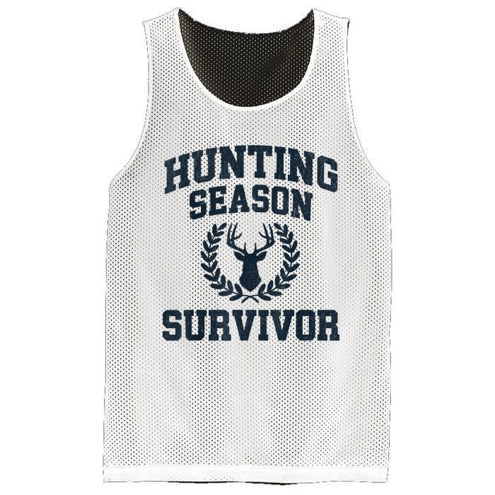 Funny Deer Hunting Season Survivor Vintage Mesh Reversible Basketball Jersey Tank