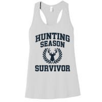 Funny Deer Hunting Season Survivor Vintage Women's Racerback Tank