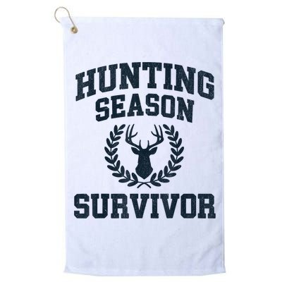 Funny Deer Hunting Season Survivor Vintage Golf Towel