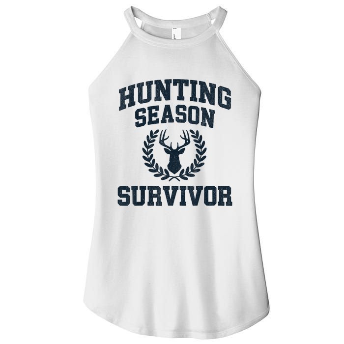 Funny Deer Hunting Season Survivor Vintage Women's Perfect Tri Rocker Tank