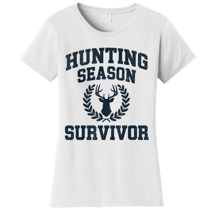 Funny Deer Hunting Season Survivor Vintage Women's T-Shirt