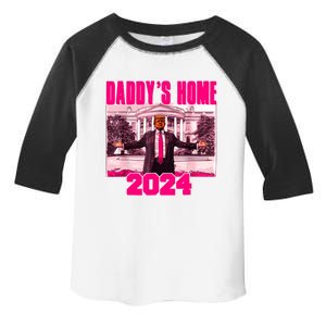 Funny DaddyS Home Trump Pink 2024 Take America Back 2024 Toddler Fine Jersey T-Shirt