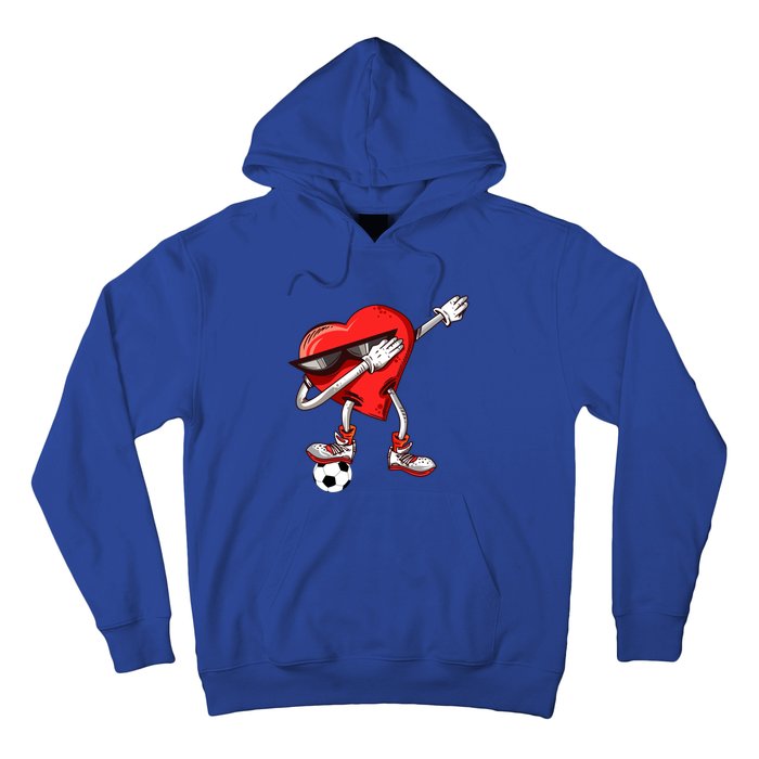 Funny Dabbing Heart Valentine's Day Football Soccer Lovers Gift Hoodie