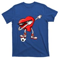 Funny Dabbing Heart Valentine's Day Football Soccer Lovers Gift T-Shirt