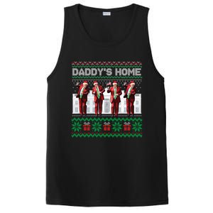 Funny DaddyS Home Trump Dance Ugly Christmas Xmas Gift PosiCharge Competitor Tank