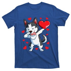 Funny Dabbing Husky Heart Valentine's Day Gift Gift T-Shirt