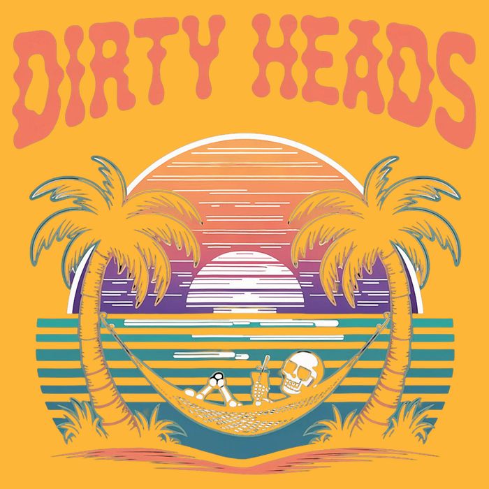 Funny Dirty Heads Retro Beach Pom Pom 12in Knit Beanie