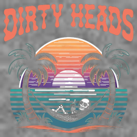 Funny Dirty Heads Retro Beach 7-Panel Snapback Hat