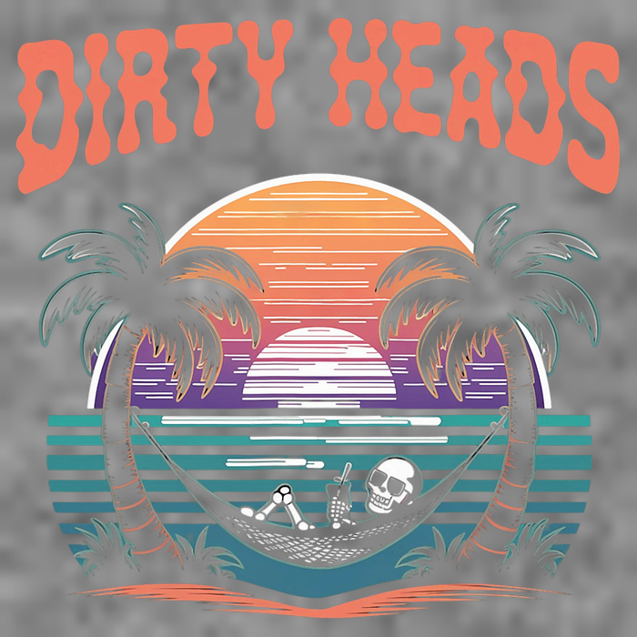 Funny Dirty Heads Retro Beach 7-Panel Snapback Hat