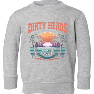 Funny Dirty Heads Retro Beach Toddler Sweatshirt