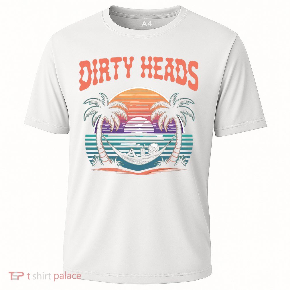 Funny Dirty Heads Retro Beach Performance Shirt