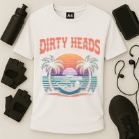 Funny Dirty Heads Retro Beach Performance Shirt